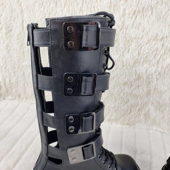 Open Back Cage Style Goth Punk Platforms - Picture 12 of 12